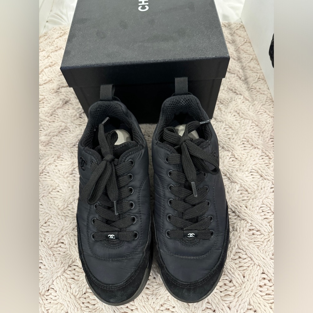 Chanel sneakers suede and nylon size 36